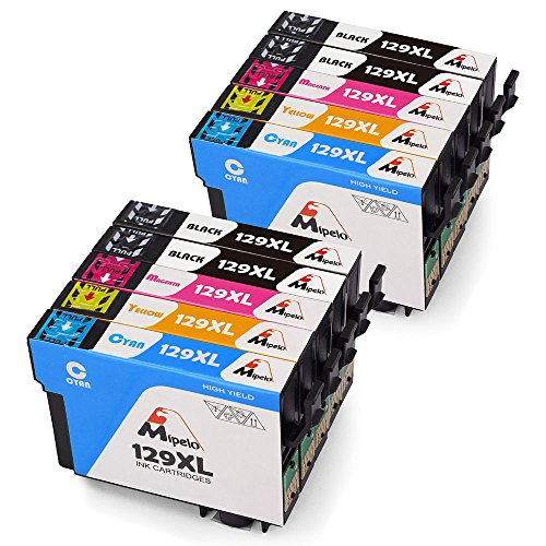 Mipelo Kompatibler Ersatz für T1291 T1292 T1293 T1294 (T1295) Hohe Kapazität Druckerpatrone - 10 Pack Gilt für Epson Workforce WF-3520DWF, Epson Stylus SX435W, Epson Stylus Office BX305FW Plus