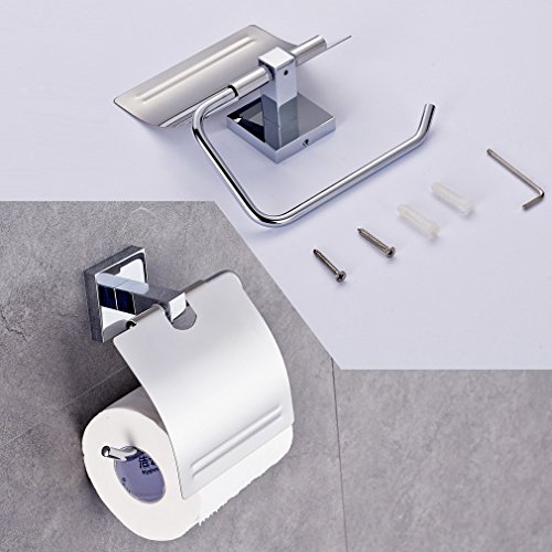 Auralum® WC Toilettenpapierhalter Papier Halter Papierhalter Wandhalter Papierrollenhalte - 5