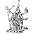 AKSHAT SAPPHIRE Sterling Silver (92.5% purity) Goddess Kali Maa Pendant for Men & Women Pure Silver Lord Maa Kaali Locket for Good Health & Wealth