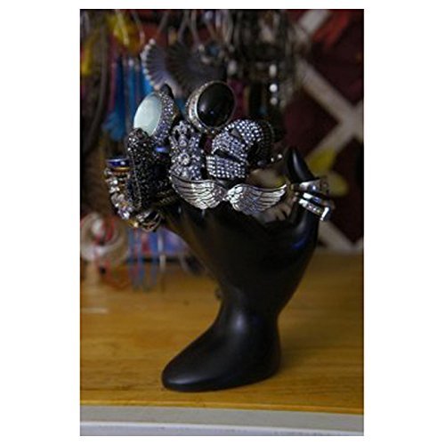 Handmodel – SODIAL(R) Schmuck Ring Armband Halskette Anzeige Halter Staender fuer Schaufenster Hand Design (Schwarz) - 3