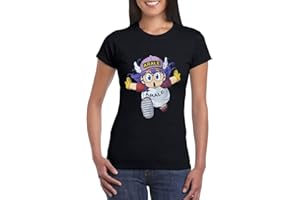 UZ Design T Shirt Arale Dr Slump Donna Bambina Maglietta Cartoni Animati Anni 90 Anime Manga