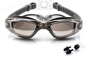 Occhialini da nuoto, Beeway® Premium confortevole Swim Googles attaccato tappi per le orecchie, anti nebbia protezione UV lenti completamente regolabile per adulti da uomo e da donna e bambini 8 +
