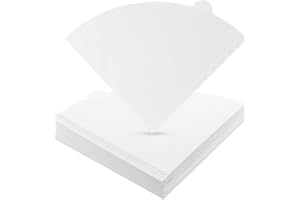 YILUXMYYXGS 200 Pcs Filtres à Café en Papiers de Filtre à Cafés Papier Taille 2, Forme en V Papier de Filtre à Café Cône, Filtres en Papiers pour Cafetière Filre Machines à Cafés (Blanc, 2-4 Tasses)