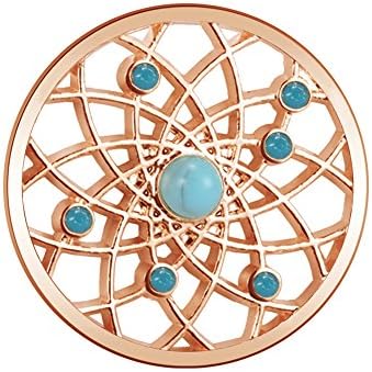 U&amp;D Women’s Pendants 25mm Coin Rosegold Plated For Interchangeable Coin Pendant Necklace