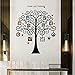 Produktbild 3D Große Größe Schwarz Bilderrahmen Baum Aufkleber Romantische Eingang Schlafzimmer Sofa Tv Hause Dekorative Wandaufkleber 165X138 cm
