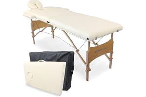 Mobiclinic®, Massage table, Beauty Bed, 73,22 x 23,62 in, Massage Bed, Lash Bed, European Brand, Headrest, Height adjustable, Portable, Wood, up to 551 lb, Therapy Couch, For physiotherapy, Cream