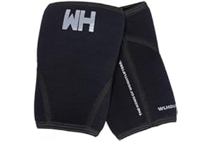 WEIGHTLIFTING HOUSE Genouillères en néoprène de 7 mm (paire). Soutien pour hommes et femmes, haltérophilie, squats, dynamophilie, snatch et propre (M)