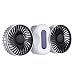 Produktbild mollbii USB Mini Paar Handheld tragbar klappbar Persönlichen Dual Fan Desktop wiederaufladbar (1200 mAh) Lüfter mit 3-fach Modus verstellbar für Hot Summer weiß