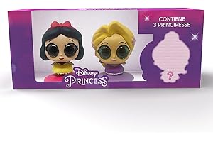 #sbabam, Disney Princess Toys, Principesse Disney Bambole con Occhi Glitter, 3 Pz, Giochi per Bambini da Edicola, Principesse Disney Piccole, Disney Gadget e Regalo Bambina con Personaggio a Sorpresa