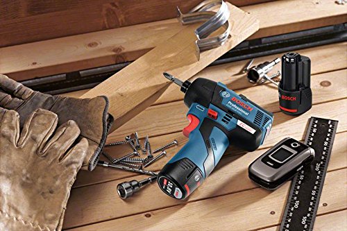 Bosch Professional GDR 12V-110 Akku-Drehschlagschrauber (2 x 2, 5 Ah Akku, 110 Nm Drehmoment, EC-Motor, Ladegerät, L-BOXX) 06019E0000 - 2