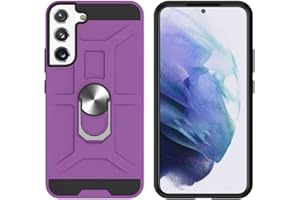 GOGME Funda para Samsung Galaxy S22, Carcasa con 360 Anillo Iman Soporte Hard PC y Silicona TPU Bumper Híbrida Antigolpes Funda Estuche Case para Samsung Galaxy S22, púrpura