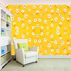 Annu Advertising Self Adhesive Wallpaper Wall Sticker for Home D?cor Office Living Room Bedroom Hall Kids Room Play Room 3D Design hd Quality Yellow (48inch x36inch- 12Sqft-1Roll)