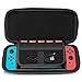 Produktbild Nintendo Switch Tasche, ikalula Nintendo Switch Schutzhülle Game Card Harte Tasche Case Reißverschluss und Netztasche für Nintendo Switch (Schwarz)