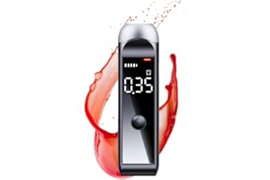 EUROPENCE Etilometro Portatile Certificato CE, Alcol Test Portatile Digitale Senza Beccucci, Alta Precisione con Chip Intelligente, Ricarica USB-C, Etilometro Professionale per Auto, Uso Personale e Famiglia