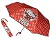 Produktbild alles-meine.de GmbH Taschenschirm -  Hello Kitty  - 100 cm - für Kinder und Damen - Kinderschirm / Regenschirm - Sturmfest - Zusammenklappbar Kinderregenschirm Mädchen Schirm Punkte Rot Weiß
