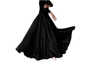 BACKGARDEN Eleganter Satin-Rock für Damen, 20 Meter, lang, für Ballsaal, Bauchtanz, Performance-Kostüm