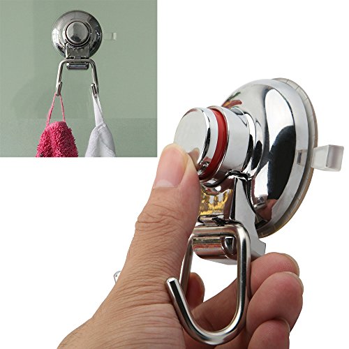 MYTK Edelstahl-Haken für das Badezimmer mit Saugnapf zum Aufhängen von Handtüchern (2 Stück) (Style 2) - 5