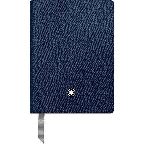 Montblanc Notebook 113598 Fine Stationery #145 / Leder Notizbuch A7 liniert mit Softcover / Farbe: Indigo / 128 Seiten