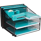  Schreibtisch-Organizer aus Netzstoff 5 Compartments schwarz