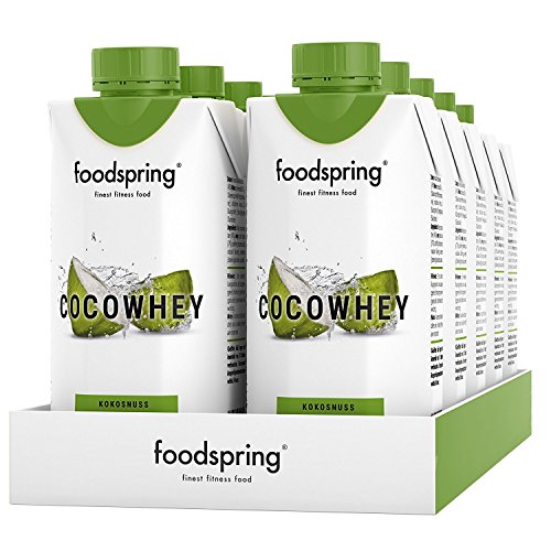 Preisvergleich Produktbild foodspring CocoWhey mit Kokosnuss, 12x330ml, Erfrischender Protein-Drink mit Kokoswasser, Hergestellt in Deutschland mit sorgfältig ausgewählten Rohstoffen