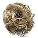Scrunchy Scrunchie Bun Up Do Hairpiece Hair Ribbon Ponytail Extensions Wavy Curly or Messy (light blonde #25T613)