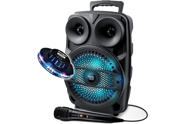 Enceinte Mobile 200W SONO DJ High Power Autonome sur Batterie LED RVB - USB/SD/Bluetooth + Micro + Jeu UFO Ovni