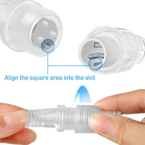 Vorhänge beleuchtet KingTop Lichterkette 3 m * 3 M 304 LEDs 8 Modi Licht-Vorhang Icicle für Dekoration Innen, Außen, Schlafzimmer, Hochzeit, Weihnachten, Abend, Party [Energieeffizienzklasse A +] Warmweiß - 6