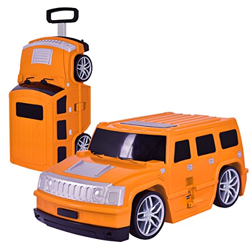 Preisvergleich Produktbild COSTWAY Kinderkoffer Kindergepäck Kinder Reisegepäck Kindertrolley Koffer Trolley 52 x 28 x 22 cm (Orange)