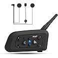 EJEAS V6 Pro+ Motorcycle Helmet Bluetooth Intercom, Upgraded Bluetooth 5.1 Motorbike Riding Communication System with Type-C Interface for 6 People Connected & 2 People Intercom (1 Pack)