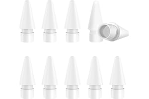 zoerbufan 10 Piezas Puntas para Apple Pencil 1/2 y Apple Pencil Pro/USB C, Alta Sensibilidad Puntas de Lápiz de iPad Pro/Air, Punta de Repuesto Pom Nibs Tips para iPencil