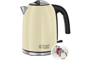 Russell Hobbs 20415-70 Hervidor Classic, Filtro extraíble y lavable, Color Crema, 1.7 l