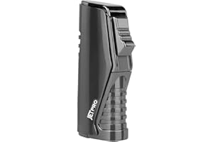 JETPRO Butan Fackel Feuerzeug Winddichtes Nachfüllbares Feuerzeug mit sichtbarem Fenster Einstellbare Jet Flame für BBQ Camping (Gas nicht enthalten) (Schwarz)