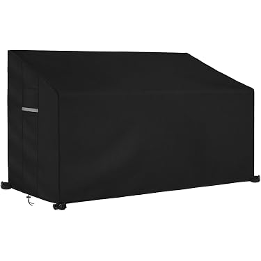 Classic Accessories Veranda Wasserabweisende Abdeckung Für Gartenbänke – Größe S (127 Cm), Kiesel/Rinde/Erde, Wetterfest Mit Lüftungsschlitzen & Befestigungsgurten