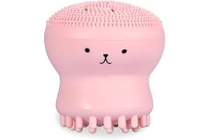 AGATIGE Cepillos manuales de limpieza facial, lindo pulpo en forma de silicona, depurador facial, masajeador, herramienta para el cuidado de la piel para mujeres, 2.24 x 2.0 pulgadas