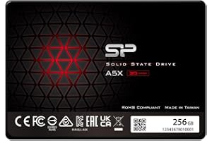 Silicon Power SSD 3D NAND A5X SLC Cache Performance Boost SATA III 2.5" Internal Solid State Drive SP256GBSS3A55S25AY