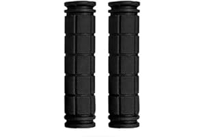 LeSB Bike Handlebar Grips, Soft TPR Rubber (120mm), Bicycle Grip for Scooter Cruiser Urban Bike Tricycle Trike Wheel Chair Mountain Road Bike MTB BMX Foldable Bicycle (Black)