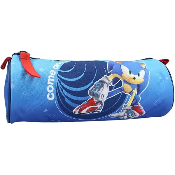 Sonic City Doppelmäppchen Für Die Schule – Robust, 2 Fächer, Blau, 21x6x8 Cm