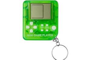 Macabolo Mini Retro Classico Gioco Tetris, Console Portatile Portachiavi LCD Handheld Giocatori di Gioco Anti-stress Giocattoli Elettronici Portachiavi