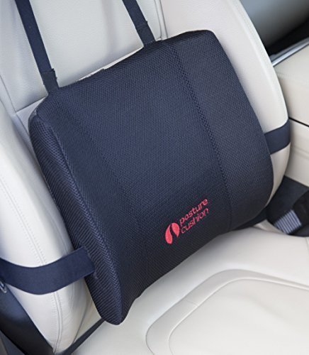 Posture Cushion - Maxi Lumbar Support Cushion With High Density Foam And Multiple Strapping, Will NOT Keep Moving Around. Great For Improving Posture And Pain Relief. Helps Prevent Back Pain While Sitting In The Car Home And Office. Available With Black Mesh Cover And Anti Slip Backing. Great Quality And Value For Money.