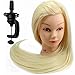 30Inch Long Smooth 100% Synthetic Blonde Hair Hairdressing Styling Head Doll Mannequin Training Head Tools Braiding Cutting Model with Clamp #613