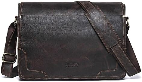 idjnxjslok Genuine Leather Men Bags Vintage Men Messager Bag High-capacity Crossbody Bag Versatile Male Bags Cover Zipper