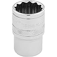 Draper Expert HI-TORQ® 1/2" 19mm Square Drive Socket | 12 Point Metric Socket | Chrome Vanadium Steel Wrench Accessory | 33231