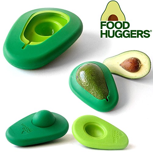 Aguacate alimentos Huggers Flexible Silicona Fundas de almacenamiento de alimentos ahorradores funda tapa reutilizable (Set de 2)