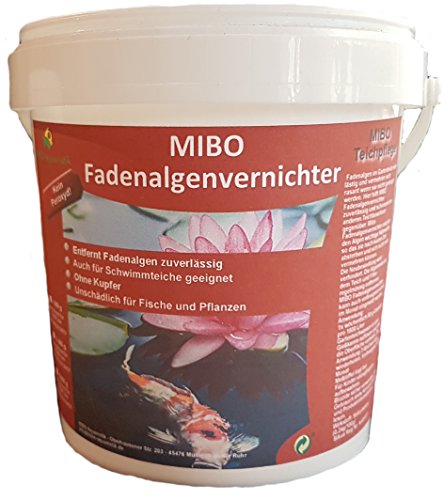 MIBO Fadenalgenvernichter 1000 g für 30.000 Liter Teichwasser Fadenalgen Stopp