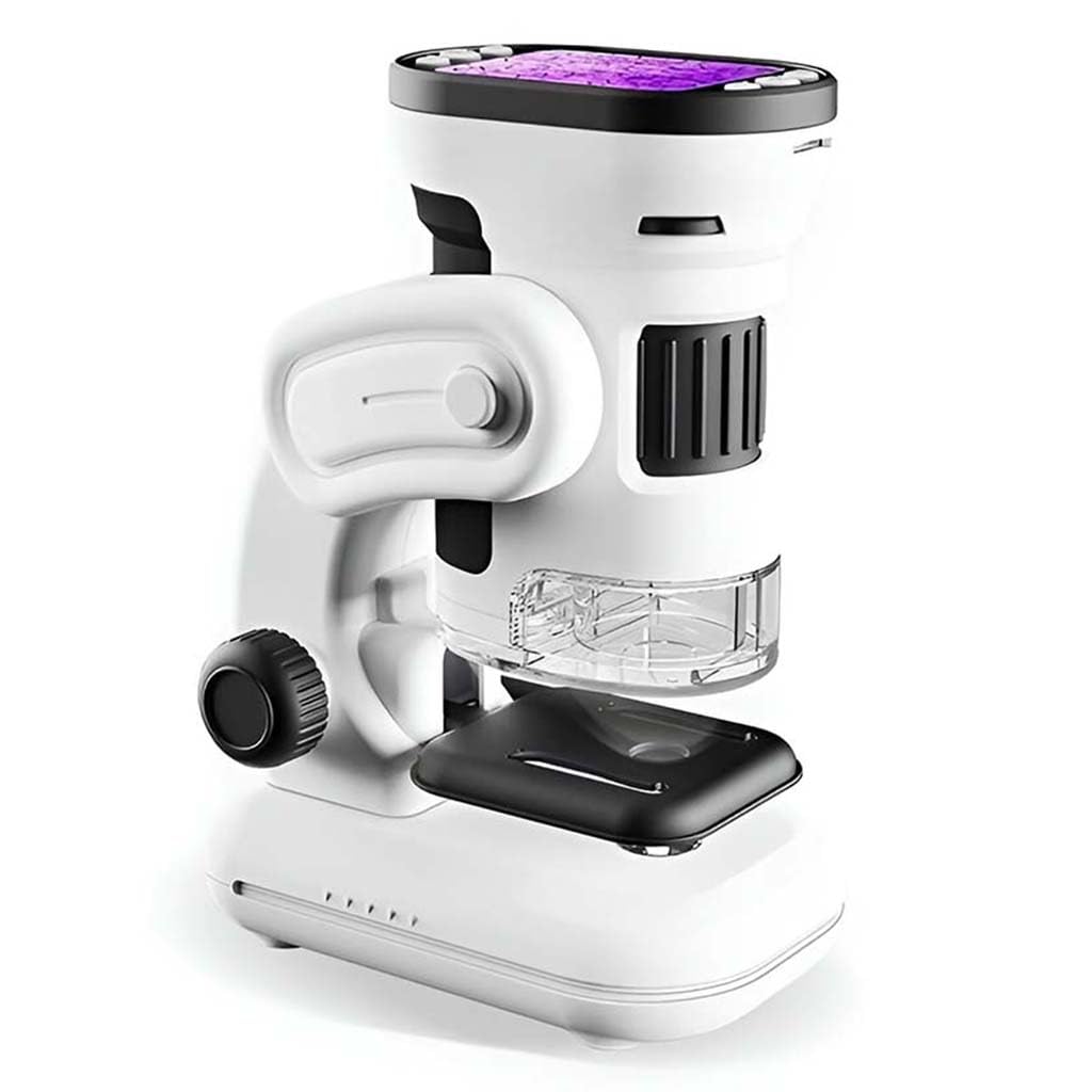 Microscope for Kids Students with Stand Handheld Mini Portable 200-1000X Magnification Digital Microscope Kit 1080P, 2.0" LCD Screen Rechargeable Pocket Microscope, Photo & Video Recording