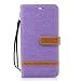 Produktbild Huawei Mate 10 Lite Hülle, Hozor Bookstyle Leder Handyhülle mit Standfunktion Aufklappbar Schutzhülle Denim Flip Case Wallet Cover mit Kartenfächern - Lila