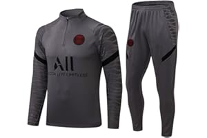 WDDWYHLL Tuta da calcio, da uomo, a maniche lunghe, abbigliamento sportivo, traspirante, per fitness, corsa, jogging, per ragazzi