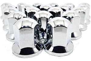Easy Link Lot de 20 enjoliveurs chromés de 33 mm de long pour écrous de roue en plastique SW camion remorque