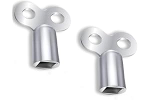 Jonami 2x Clé de Purge Radiateur Universelle – Clef pour Vanne Vidange Soupape Chauffage Acier Outil Purger Purgeur Entretien Métal Standard Compatible