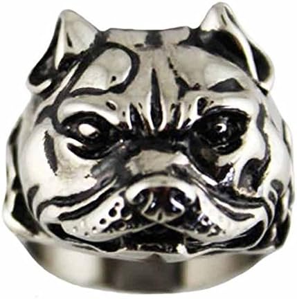 STAINLESS STEEL MEN'S PIT BULL RING(11)